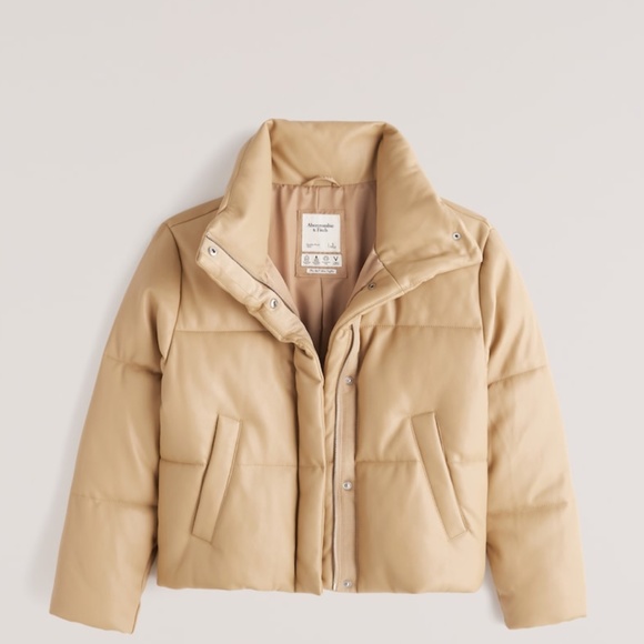 A&F Vegan Leather Mini Puffer - Picture 2 of 9